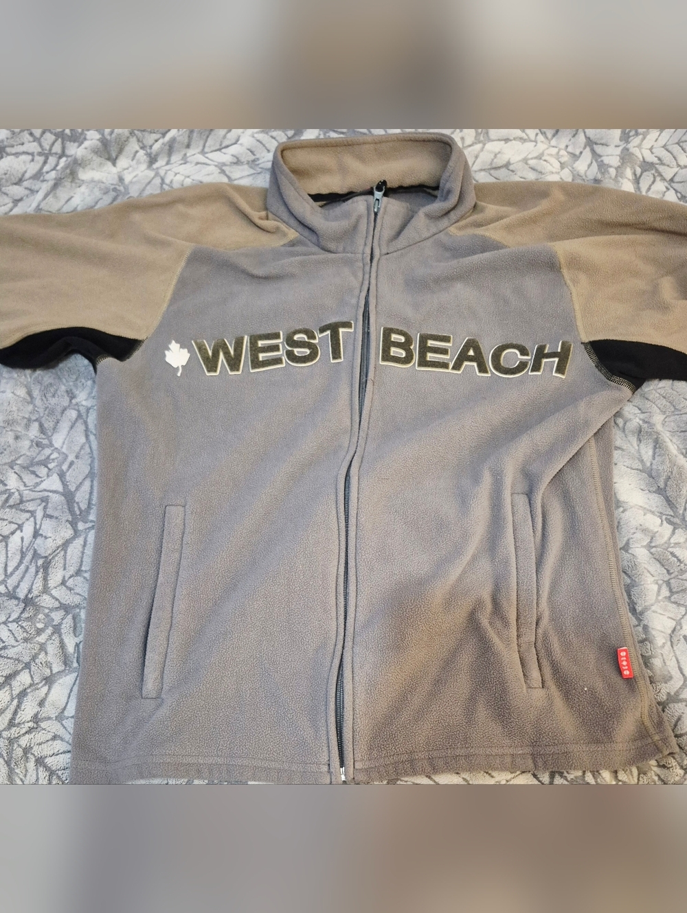 Men's Gray Fleece Zip Jacket